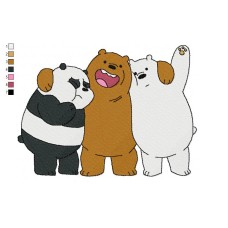 We Bare Bears 09 Embroidery Design